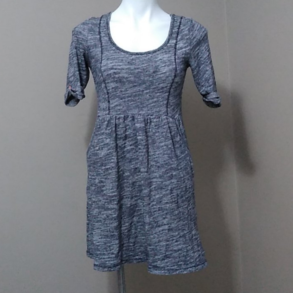 Anthropologie grey mini dress with pockets size XS